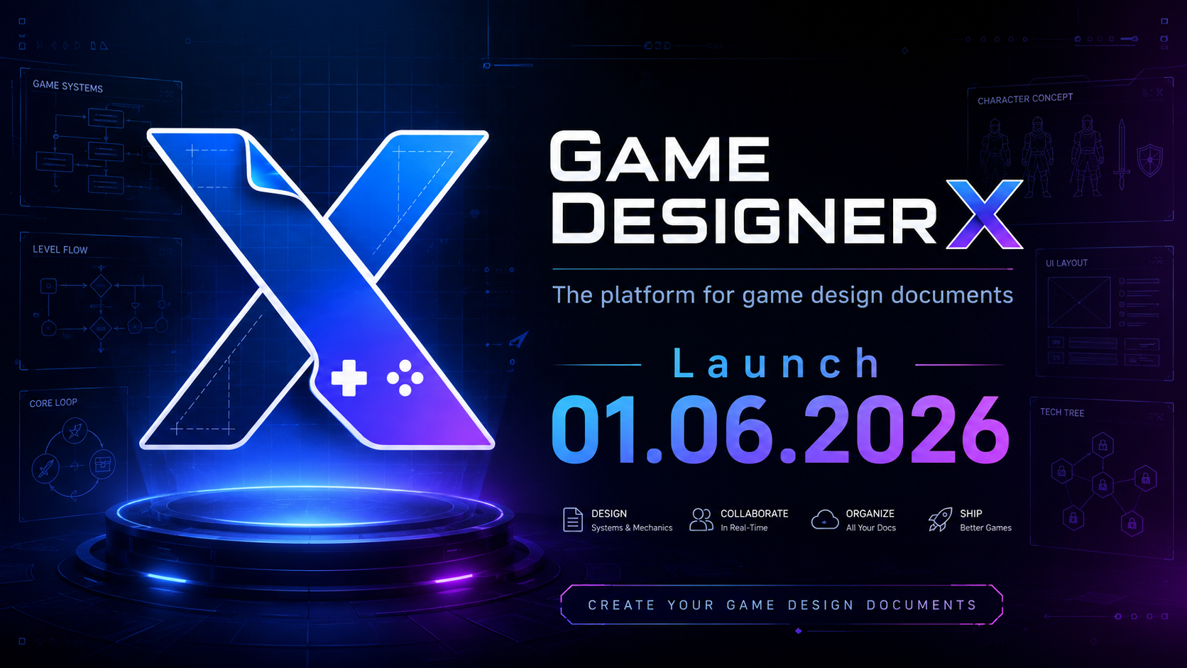 Game Designer X is launching on 01.06.2026